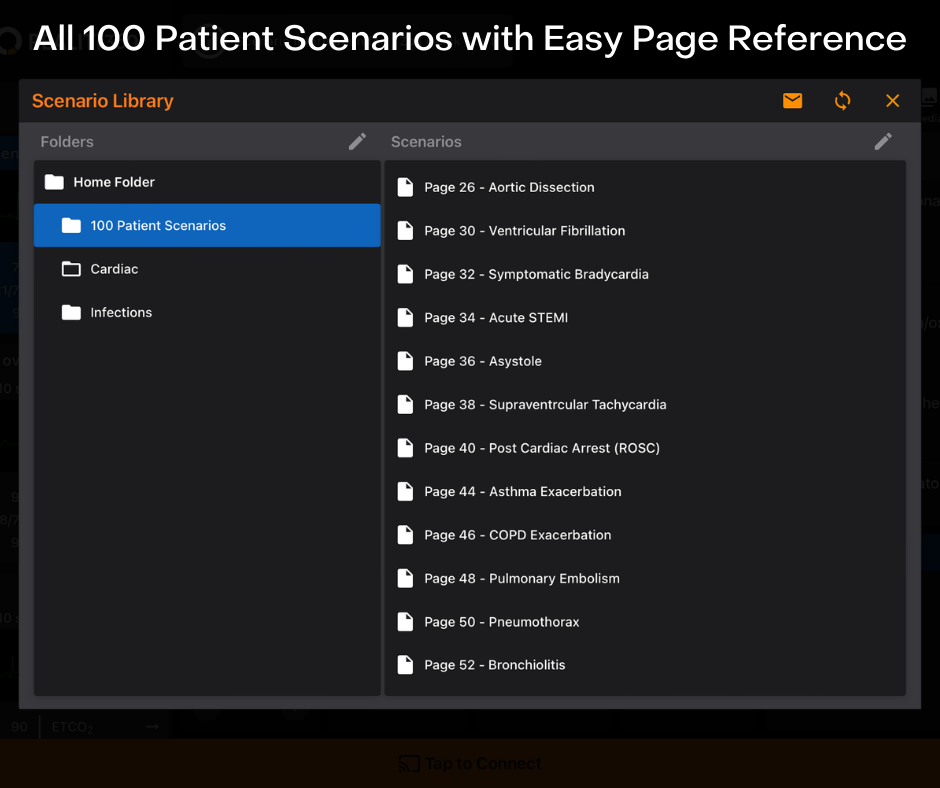 100 patient scenarios "Done For You" iSimulate REALITi 360 Integration