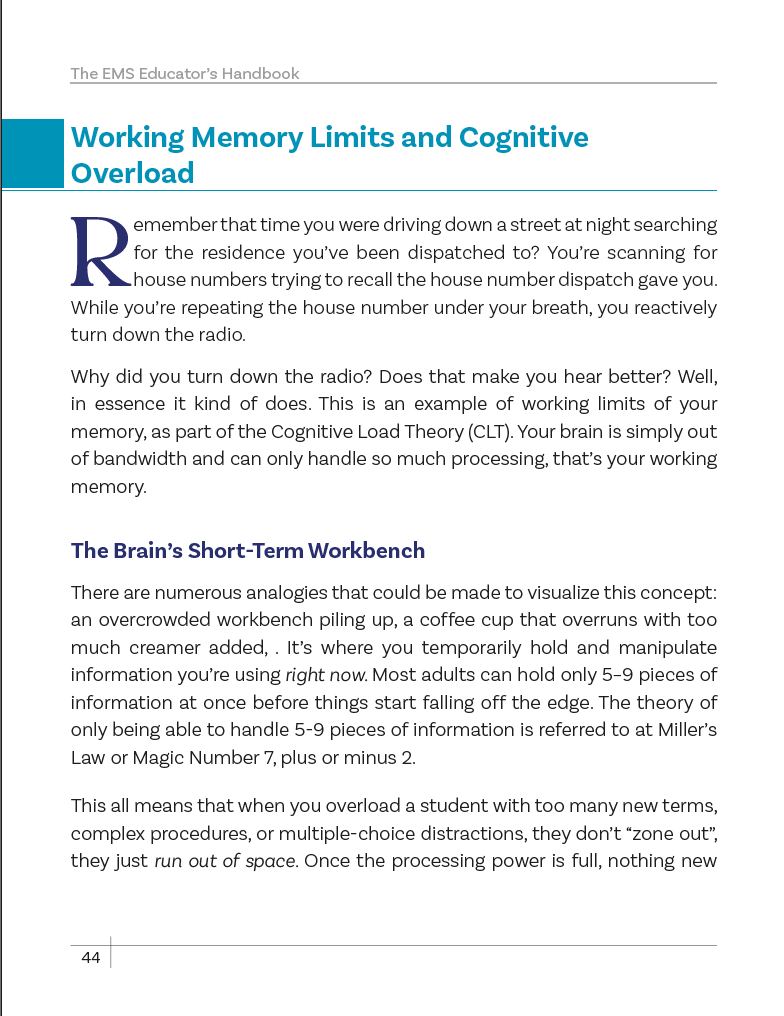 EMS Educators Handbook (Physical Book)