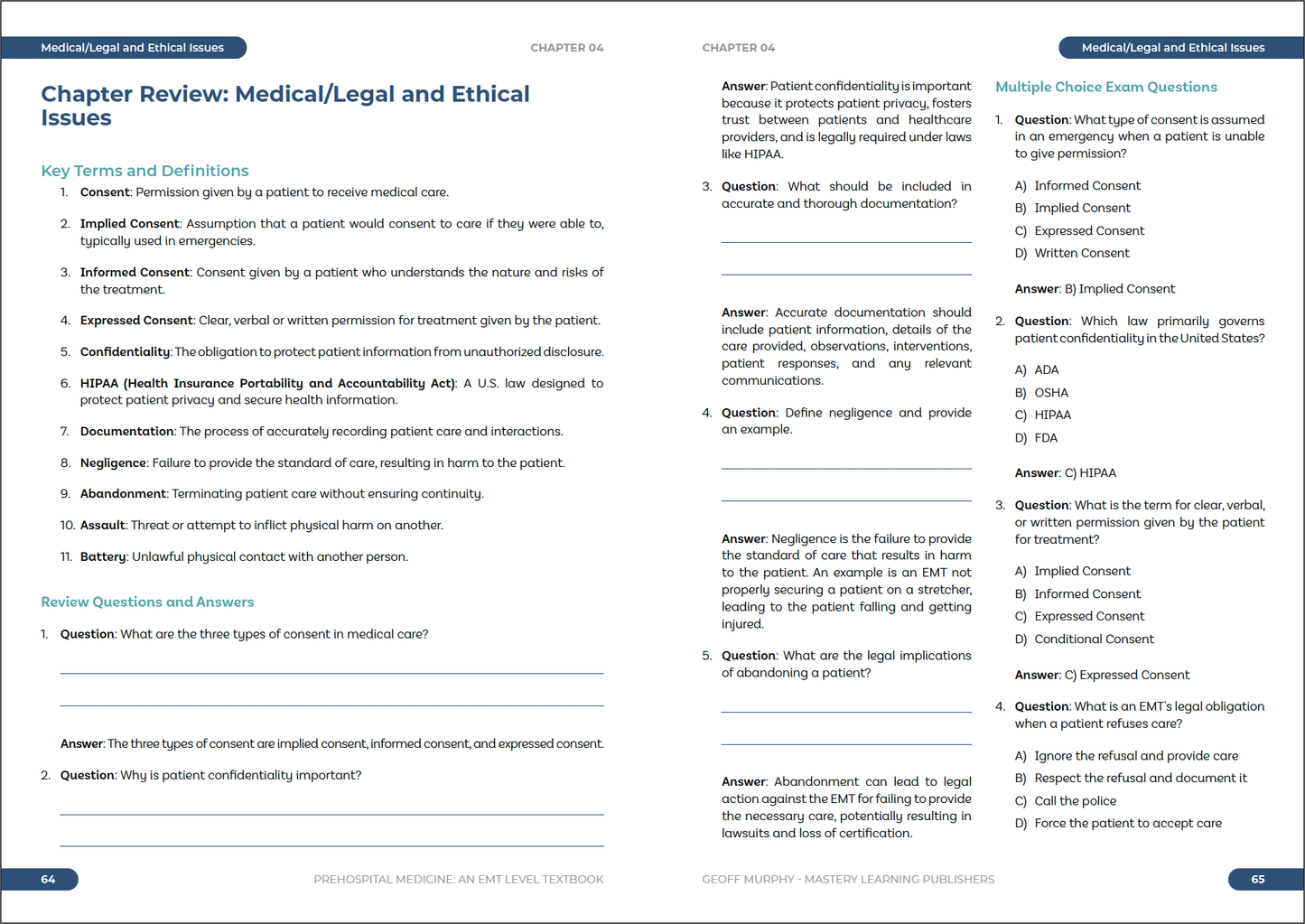 Prehospital Medicine : EMT Textbook with Online Learning Portal